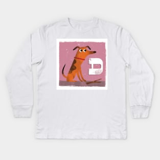 D is for Dog Kids Long Sleeve T-Shirt